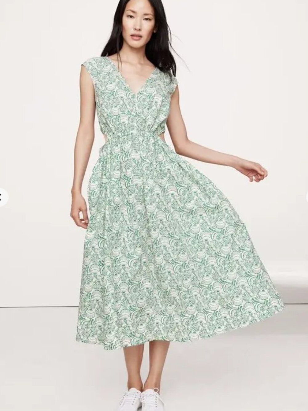 Banana Republic  Cotton Side Cut-out Midi/Maxi Dress Women S Tall NWT